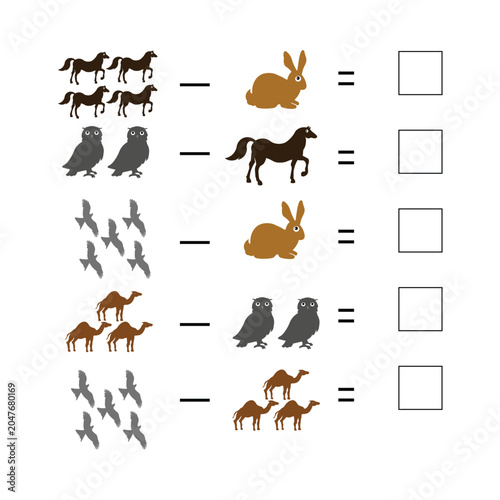 Addition and Subtraction Math Worksheet for Students Learning Basic Arithmetic