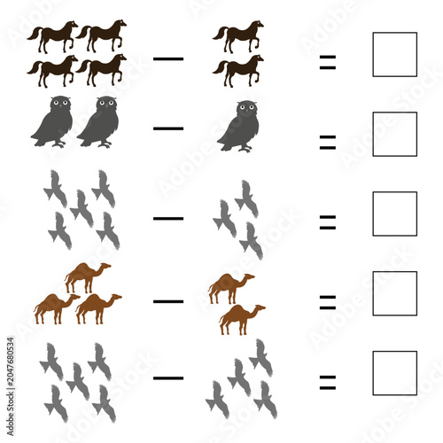 Addition and Subtraction Math Worksheet for Students Learning Basic Arithmetic