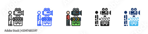 Photos Casting Call Icon Collection With Multiple Styles