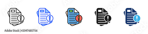 Complaint Ticket Icon Collection With Multiple Styles