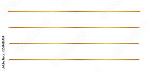 Cuadro en lienzo Luxury gold line dividers