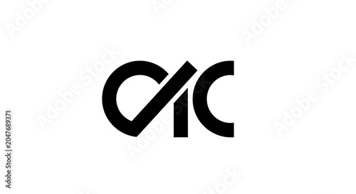 Modern minimalist black AC monogram logo on white background