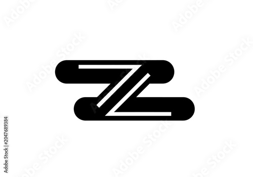Modern minimalist black letter Z logo on white background