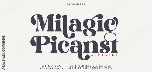 Foto Elegant Font, aesthetic, Uppercase Lowercase and Number