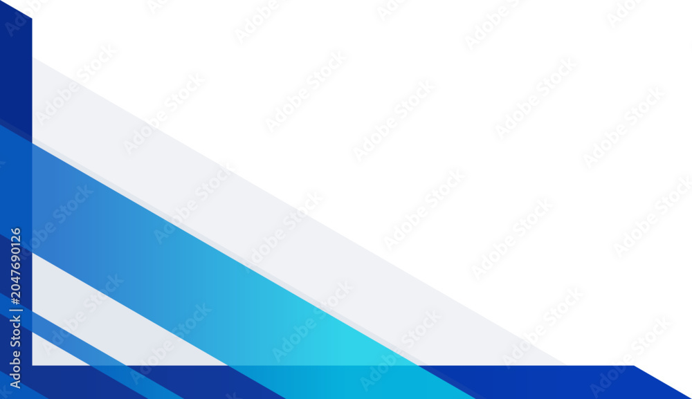 Obraz premium Modern Blue Geometric Corner