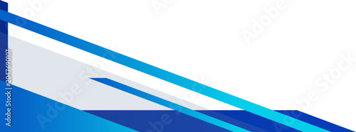 Modern Blue Geometric Corner