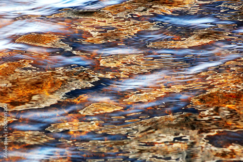 Details of water at Lake Ruostejärvi, Tammela, Finland. 