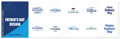 Konstfotografi Happy fathers day typography and lettering for design purposes holidays and events
