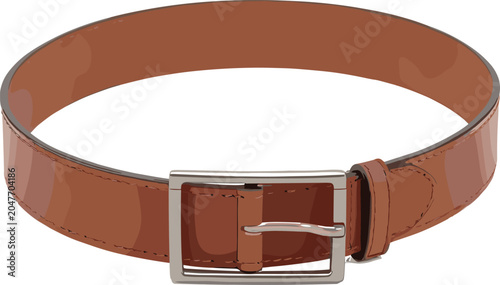 Tableau sur toile Classic Leather Belt with Metal Buckle, Fashion Accessory for Casual and Formal