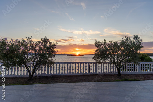 sunset over the sea