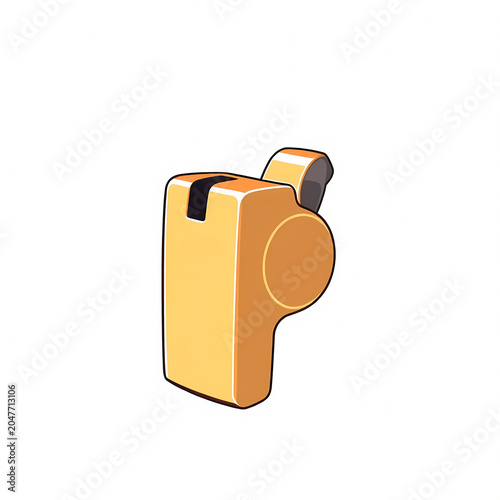 Whistle Sports Referee Icon Illustration