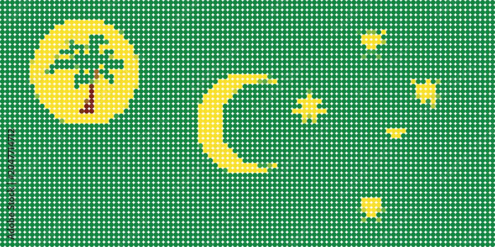 Ταπετσαρία Flag of Cocos (Keeling) Islands pixel art of dots