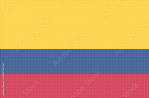 Canvastavla Flag of Colombia pixel art of dots