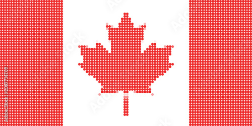 Fotografie Flag of Canada pixel art of dots