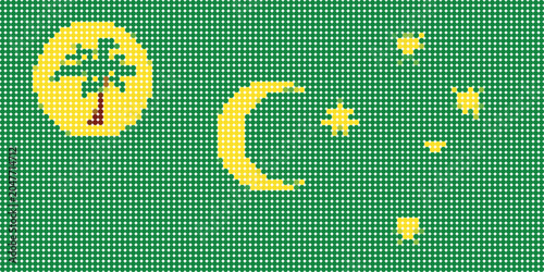 Φωτογραφία Flag of Cocos (Keeling) Islands pixel art of dots