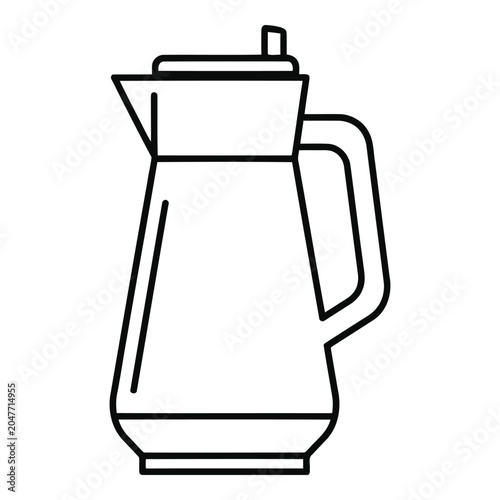 Line art illustration of a water pitcher vactor file