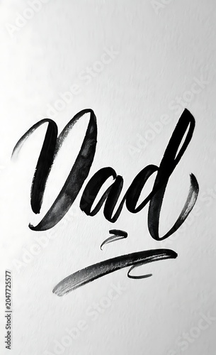 Dad text calligraphy