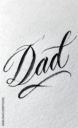 Dad text calligraphy