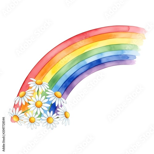 Colorful striped ribbon tied with golden floral bow.