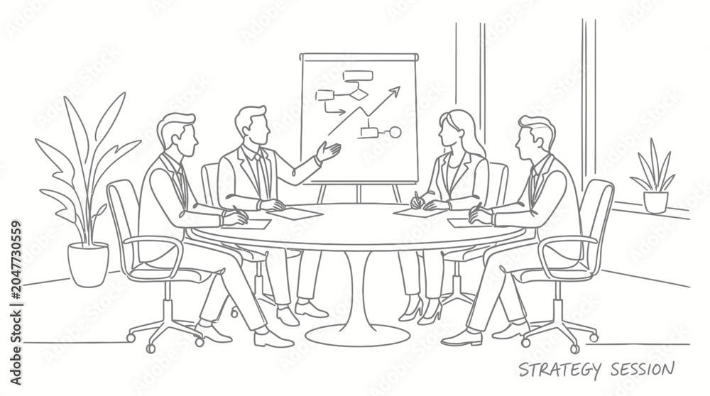 Obraz premium Business people in a strategy session.