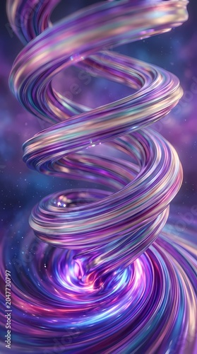 Abstract Swirling Helix Purple Galaxy Cosmic Energy Background
