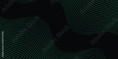 Bilde på lerret Abstract background with waves for banner