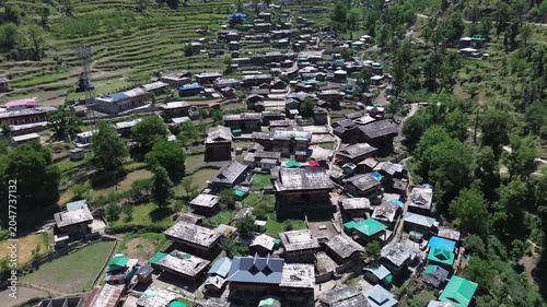 aerial view of city Frames of the Himalayas