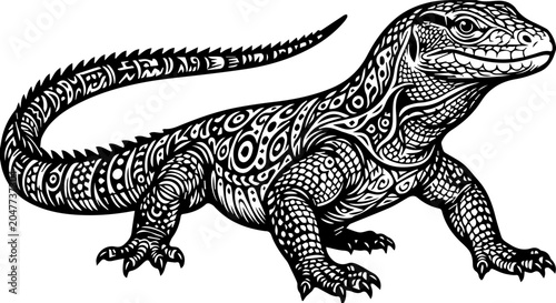 Schilderij op canvas bearded dragon lizard