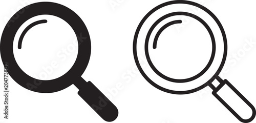 Cuadro en lienzo magnifying glass vector icon
