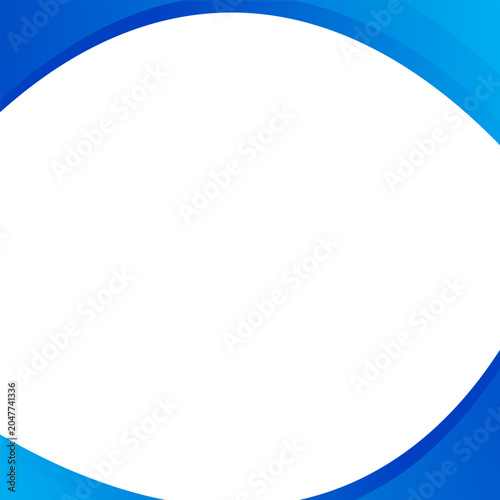 Modern Blue Wave Business Background with Dynamic Curves and Clean White Space Vector Template