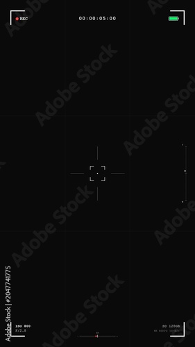 CCTV Security Camera Recording Screen Interface with Timecode and Battery Icon for Surveillance Footage Overlay