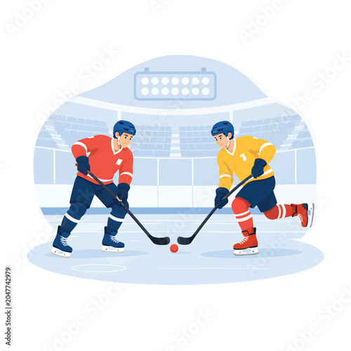 Photography Ice Hockey Match Sports Vector Illustration