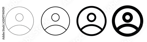 User profile icon set. icons for user profile or login buttons. 