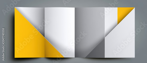 Yellow And White Geometric Banner