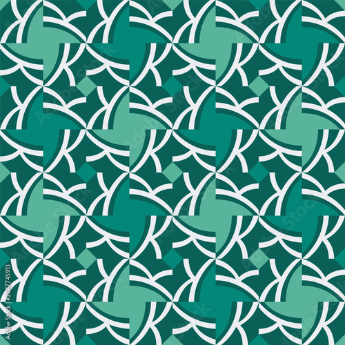 Bild auf Leinwand White Lines on Green Background Pattern.