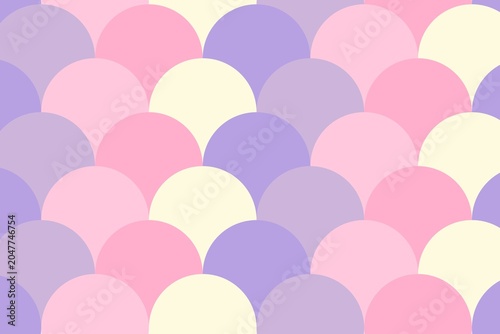 Soft Pastel Scallop Pattern Seamless Background with Gentle Arcs and Pleasing Color Palette, a Repeating Graphic Texture