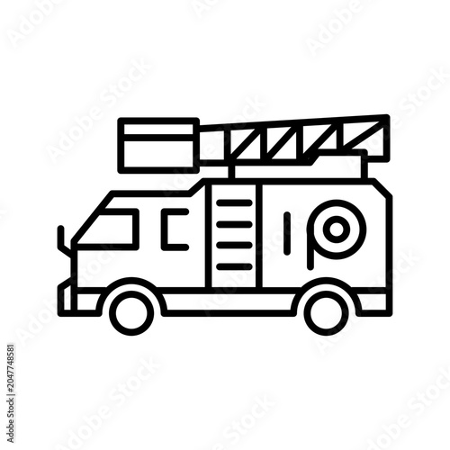 Fire fighter truck icon