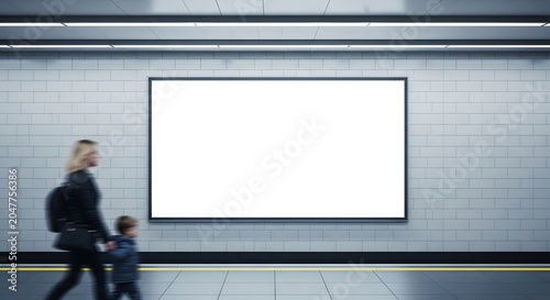 Subway billboard mockup realistic urban advertising display for marketing presentations and promotional campaigns