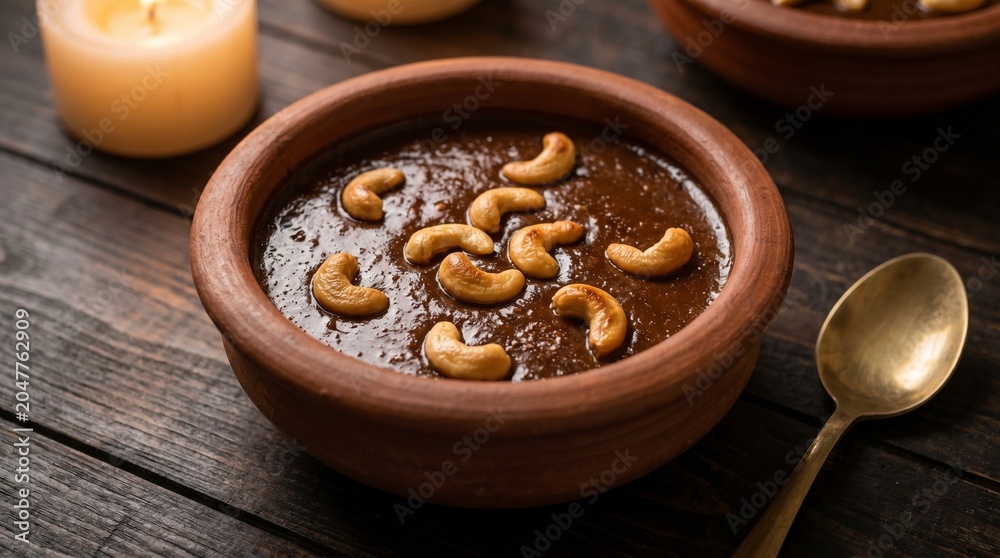 Fototapeta premium Authentic Sri Lankan Watalappan with Roasted Cashews