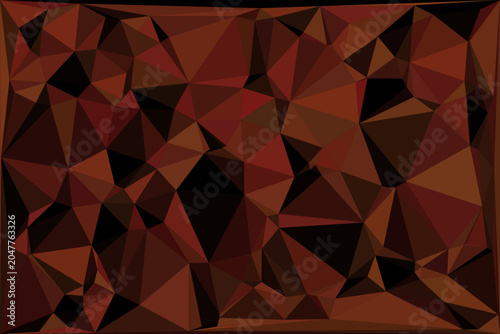 Fotografie Dark mahogany and black triangular background with deep red wood tone polygonal structures