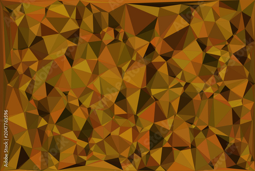 Φωτογραφία Earth tone geometric triangle background with dark brown and warm golden color shades