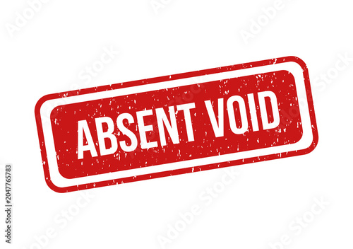 Cuadro en lienzo Red absent void stamp with bold white text
