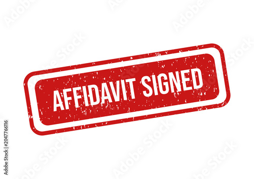 Konstfotografi Red affixed signed stamp with affidavit text