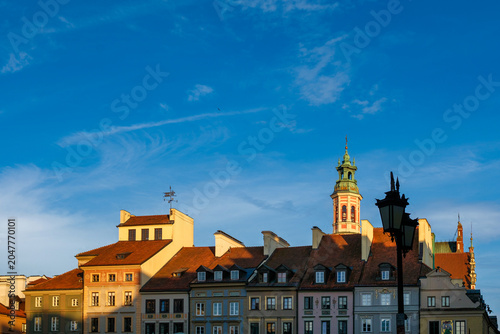 Foto View of the Old Town of Warsaw in Poland,