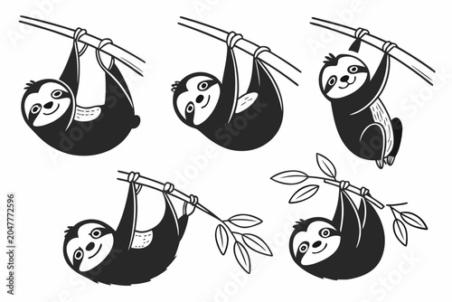 Four black and white birds flying in a line