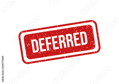 Bilde på lerret Red rubber stamp with deferred text