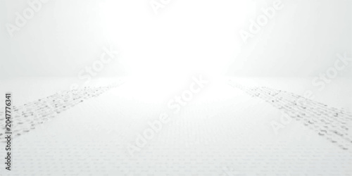 Schilderij op canvas A clean white abstract background features a delicate frozen texture with subtle