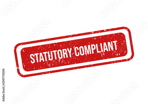 Fotografía Red statutory compliant stamp with bold text