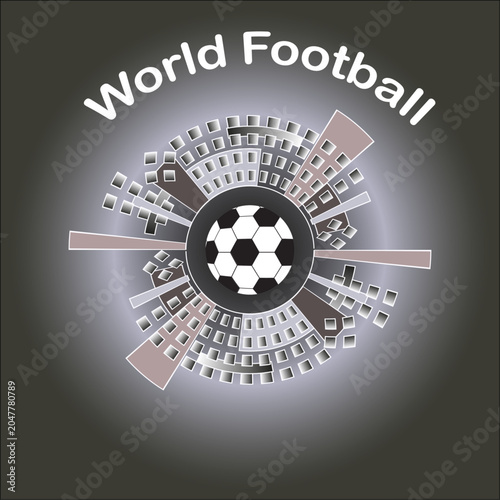 Football banner. Sport world championship. 
