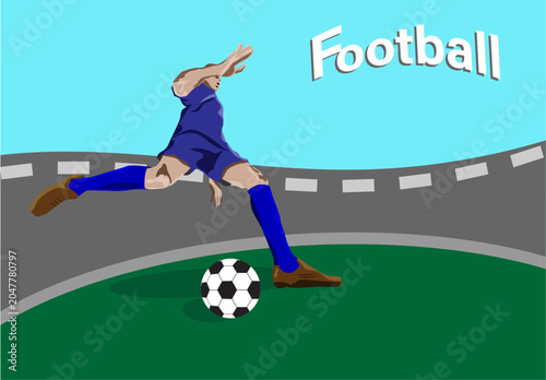 Football banner. Sport world championship. 
